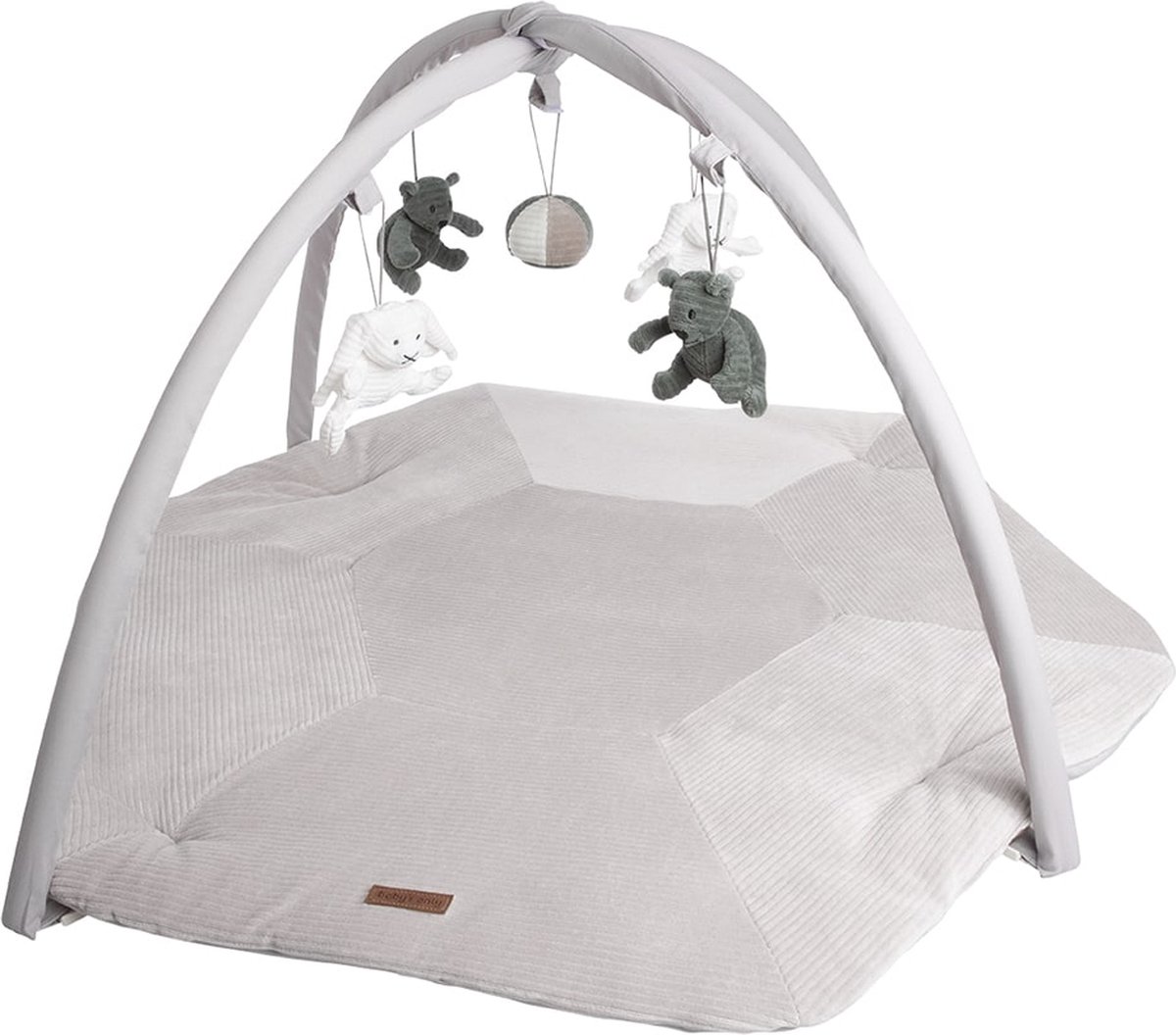 Babys Only Speelkleed Sense - zeegroen/kiezelgrijs/wit - 94x83 cm